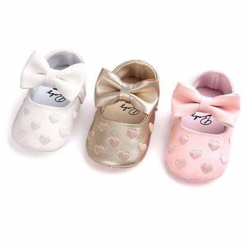 Buy Baby Girl Heart Bow Shoes - Baby Bow Shoes Online – Bodoke Kids Boutique