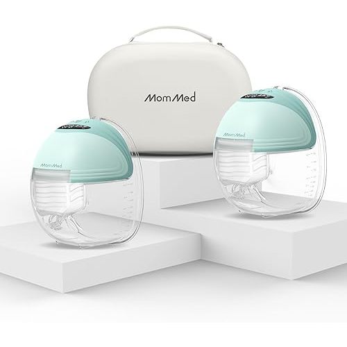 Wearable Breast Pumps (Model S21), Lightweight Rechargeable Electric Breast Pump with 3 Modes & 12 Suction Levels, Portable Breastfeeding Device with Carrying Case