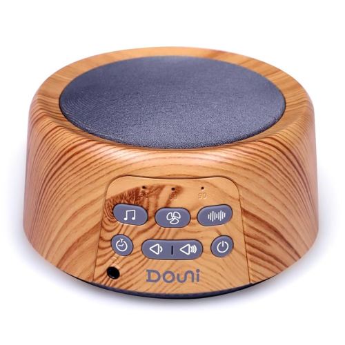 Douni Sleep Sound Machine - White Noise Machine with 24 Non-Looping Soothing Sounds for Sleeping & Relaxation, Timer Settings,Sleep Therapy for Families, Home,Office,Travel.Wood Grain.