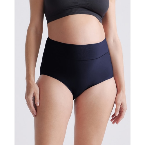 Micromodal Maternity & Postpartum Brief (6-pack) in Black/Navy