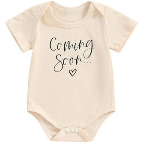 Merqwadd Pregnancy Announcement Baby Bodysuit Reveal Idea&Surprise Gift For Husband, Grandma, Grandpa or Family