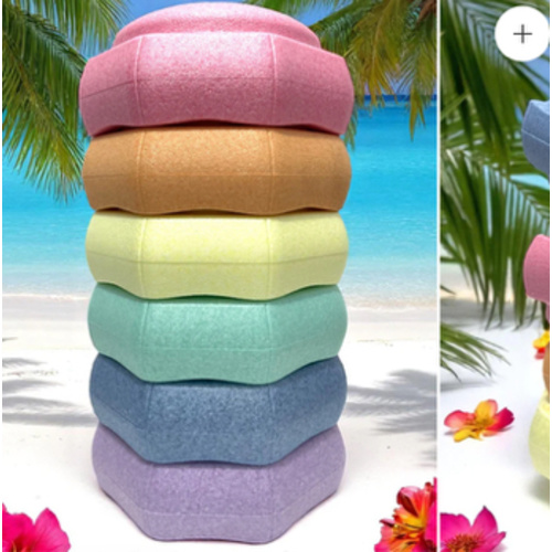 6 Pieces Pastel Rainbow Stepping Stones Set