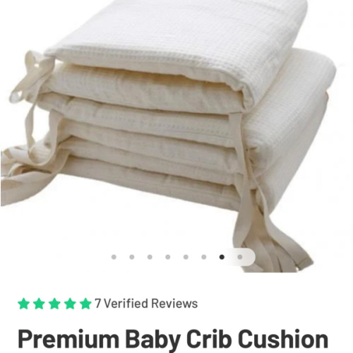 Premium Baby Crib Cushion - Cushy™ Breathable & Safe Sleep Protection
