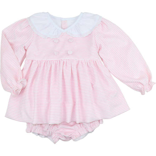 Pink Striped Corduroy Diaper Set