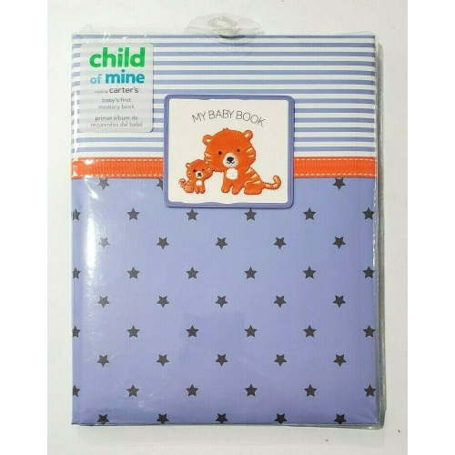 Child of Mine by Carter's Newborn Baby Boy Memory Scrapbook Album - First Pregnancy Milestone Book