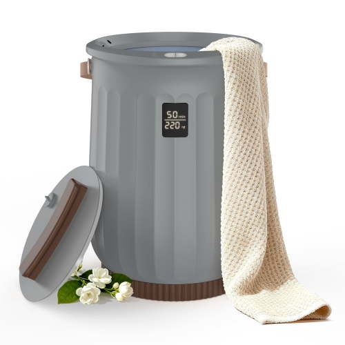 CONCETTA 20L Towel Warmer for Bathroom, Fits Two 40" x 70" Oversized Towels, Ideal for Bathrobes, Blankets, and Pajamas，Beige