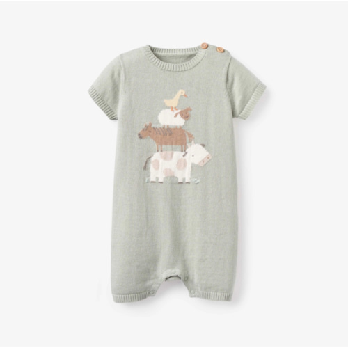 On the Farm Knit Shortall Romper – Elegant Baby