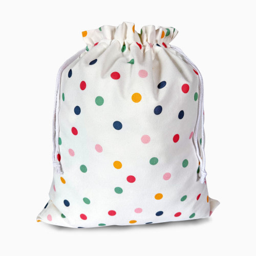Gather & Knot Fabric Gift Bag - Dots, XL