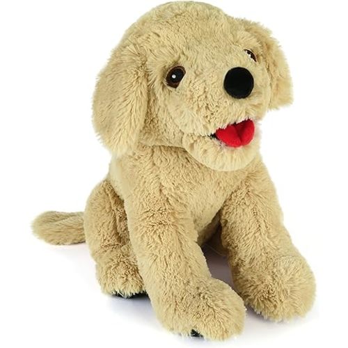 LotFancy Dog Stuffed Animals, 12 inch Cuddly Golden Retriever Stuffed Animals Sitting Puppy Dog Plush Toy