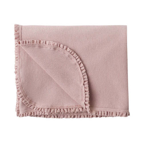 Quincy Mae Mauve Waffle Baby Blanket