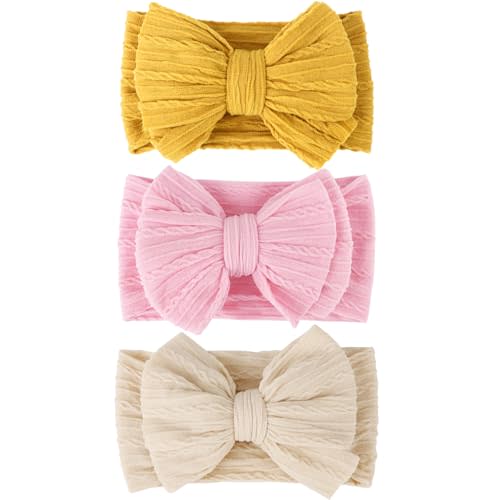 Baby Bows Headbands Nylon Baby Girl Headbands Soft Handmade Hairbands Toddler Hair Accessories for Girls Baby Newborn Infant Kids