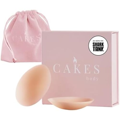CAKES Body® Grippy Non-Adhesive Silicone Nipple Covers for Women (NO STICKY ADHESIVE) - Reusable, Silicone (Circle)