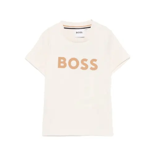BOSS Kidswear logo-print T-shirt | Neutrals | FARFETCH