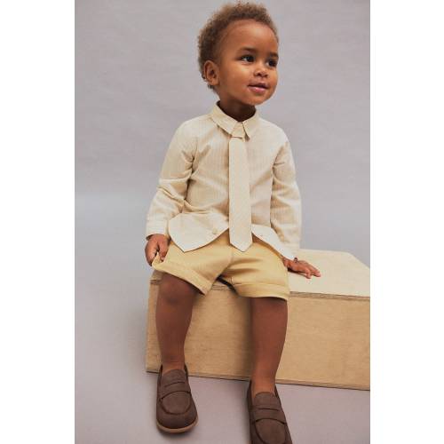 2-PIECE COTTON SHIRT AND TIE SET