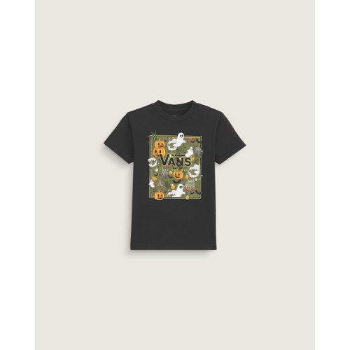 Little Kids Spooky Crew Boxed T-Shirt in Glow-in-the-Dark / Black | Vans