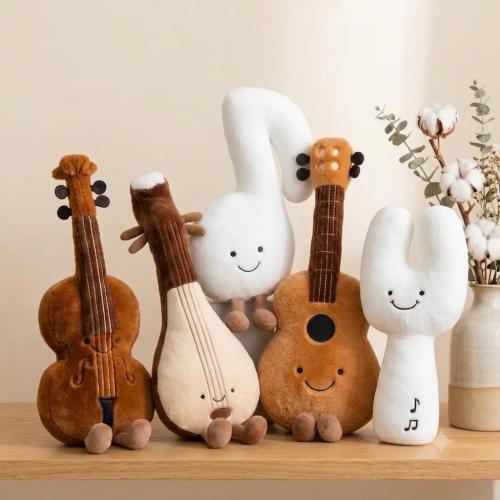 Musical Instrument Plush Toy, Violin Guitar Doll, Music Lover Gift, Nursery Decor Collection