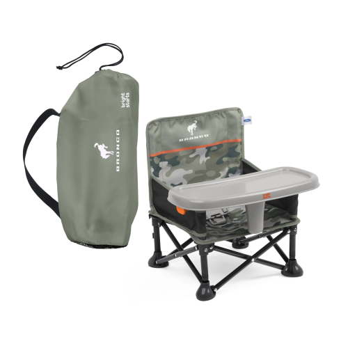 Ford Bronco Pop 'N Sit Portable Booster Chair by Bright Starts, Camo, Unisex, Infant to Toddler