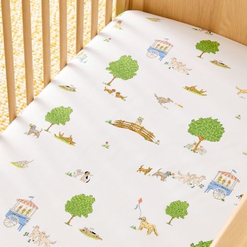 Lawn Pawty Crib Fitted Sheet