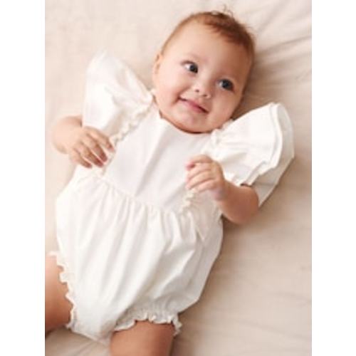 Buy Angel & Rocket White Lily Double Frill Sleeve Romper from Next USA