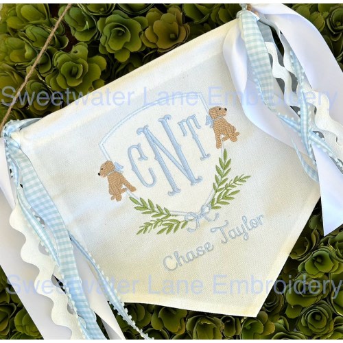 Custom Baby Banner with MULTIPLE RIBBONS Baby Banner, Welcome Banner, Hospital Door Sign, Baby Shower Golden Retriever, Lab