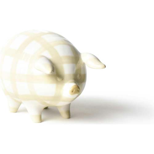 Gingham Piggy Bank
