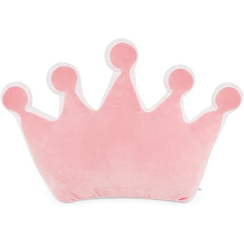 Crown Shaped Throw Pillows for Kids Room Sofa Decoration, Pink | Cute Chair Pillow