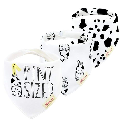 Amazon.com: JN&LULU 3 Pack Newborn Baby Bibs Bandana Drool Bibs for Drooling Cotton Baby Gifts (Cow) : Baby