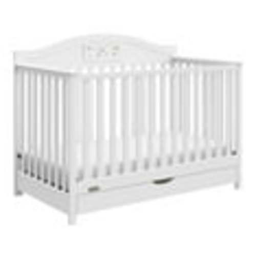 Graco Story 5-in-1 Convertible Baby Crib with Drawer and Reversible Headboard, White