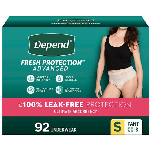 Depend Fresh Protection Advanced Incontinence Underwear for Women, Ultimate Absorbency