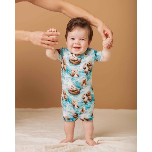 0-3M My Otter Half Shortie Romper