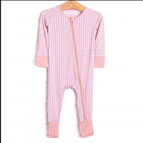 Pink Gingham Bamboo Zippy Pajama, Pink – Stitchy Fish