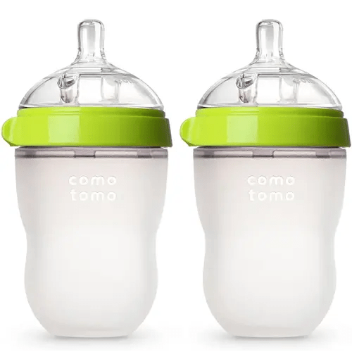 Comotomo Baby Bottle, Green, 5 Ounce (2 Count)