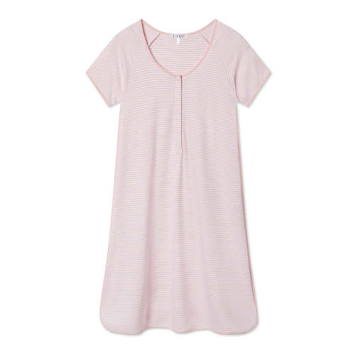 LAKE | Women | Pima Cotton Pajamas | English Rose Stripe Maternity Nightgown
