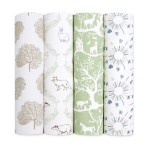 Baby Muslin Swaddles, Pack of 4