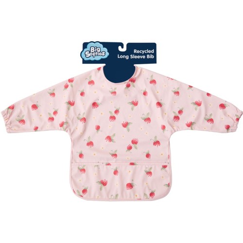 Big Softies Baby Recycled Long Sleeve Bib - Pink - Size Onesize