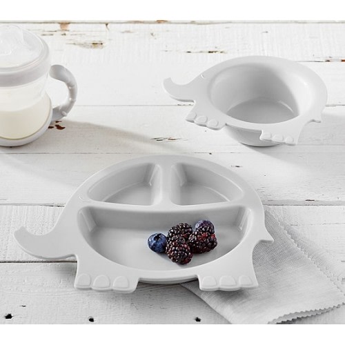 Silicone Elephant Shaped Plate & Bowl - Elephant