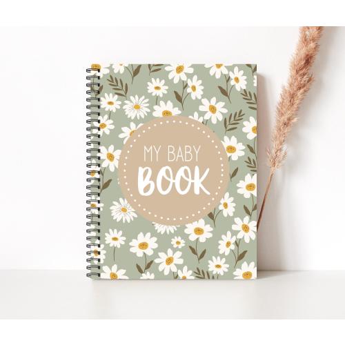 Baby book, Baby Girl Journal, Pregnancy Book, Baby Girl Album, New Baby Gift, Baby Shower, Baby Girl Gift, Baby Girl Memory Book, M235A