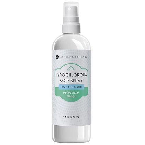 Kate Blanc Cosmetics Hypochlorous Acid Spray for Face and Skin. Gentle Facial Cleanser for Acne-Prone & Sensitive Skin with .02% HOCl (8oz)