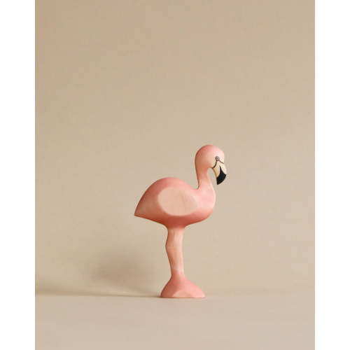 Handmade Holzwald Bird - Flamingo