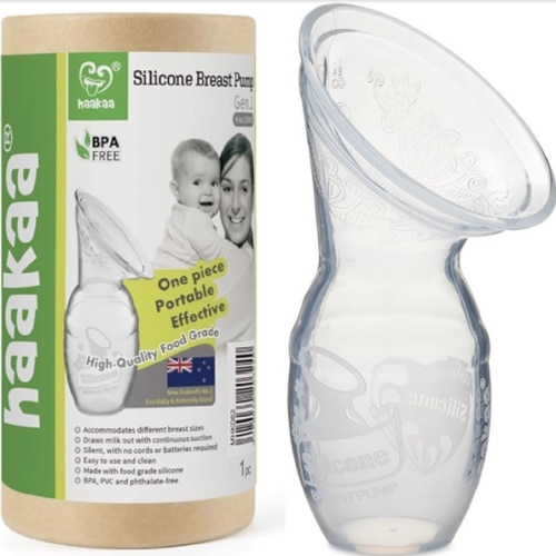 Haakaa Silicone Breastfeeding Manual Breast Pump Milk Pump 100% Food Grade Silicone BPA PVC and Phthalate Free | 4 oz Capacity