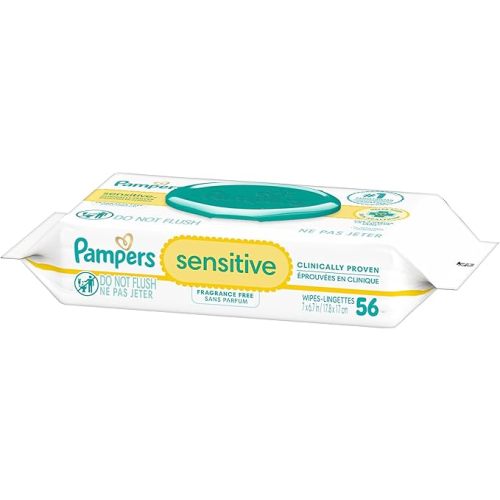 Pampers Baby Wipes Sensitive Perfume Free 12X Pop-Top Packs, 1 Pack (Count of 1008)