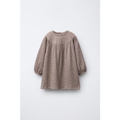 FLORAL DRESS - Dark mauve | ZARA United States