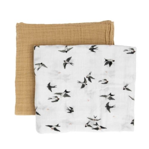 Organic Cotton Muslin Swaddle (2 Pack)
