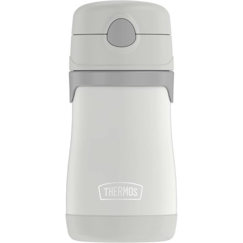 THERMOS BABY 10 ounce Stainless Steel Vacuum Insulated Straw Bottle, Gray