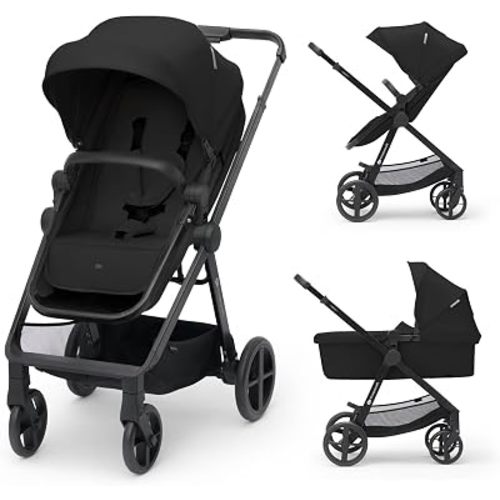 Kinderkraft Newly 2-in-1 Stroller for Kids, Black