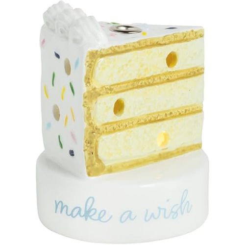 Mud Pie Ceramic Cake Candle Holder LED Sitter