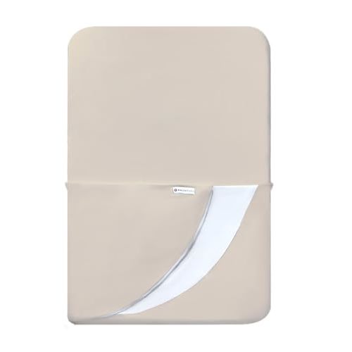 Wrap Sheet – Anti-Rollover Safe Sleep Blanket for Newborns – Fits Bedside Sleepers, Pack & Plays, Mini Cribs – Newborn Sleep Essential (Tan, Pack and Play or Mini Crib)