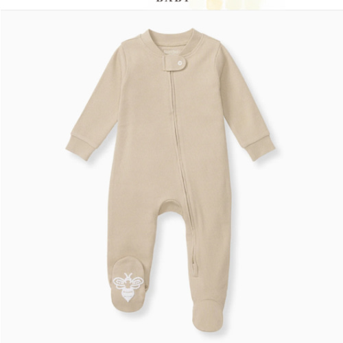 Solid Rib Organic Cotton Sleep & Play - Hummus – Burt's Bees Baby
