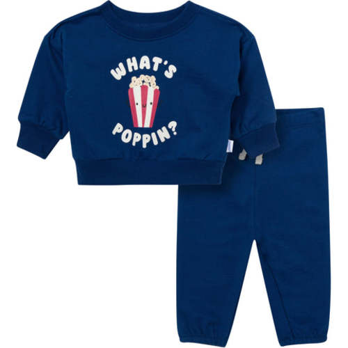 2-Piece Baby Boys What's Poppin Sweatshirt Set