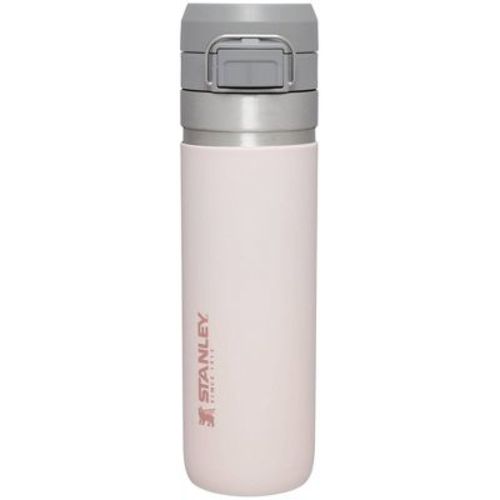 Stanley 24 Oz Stainless Steel Quick Flip Go Bottle Rose Quartz: Dishwasher-safe Tumbler For Hot & Cold Beverages